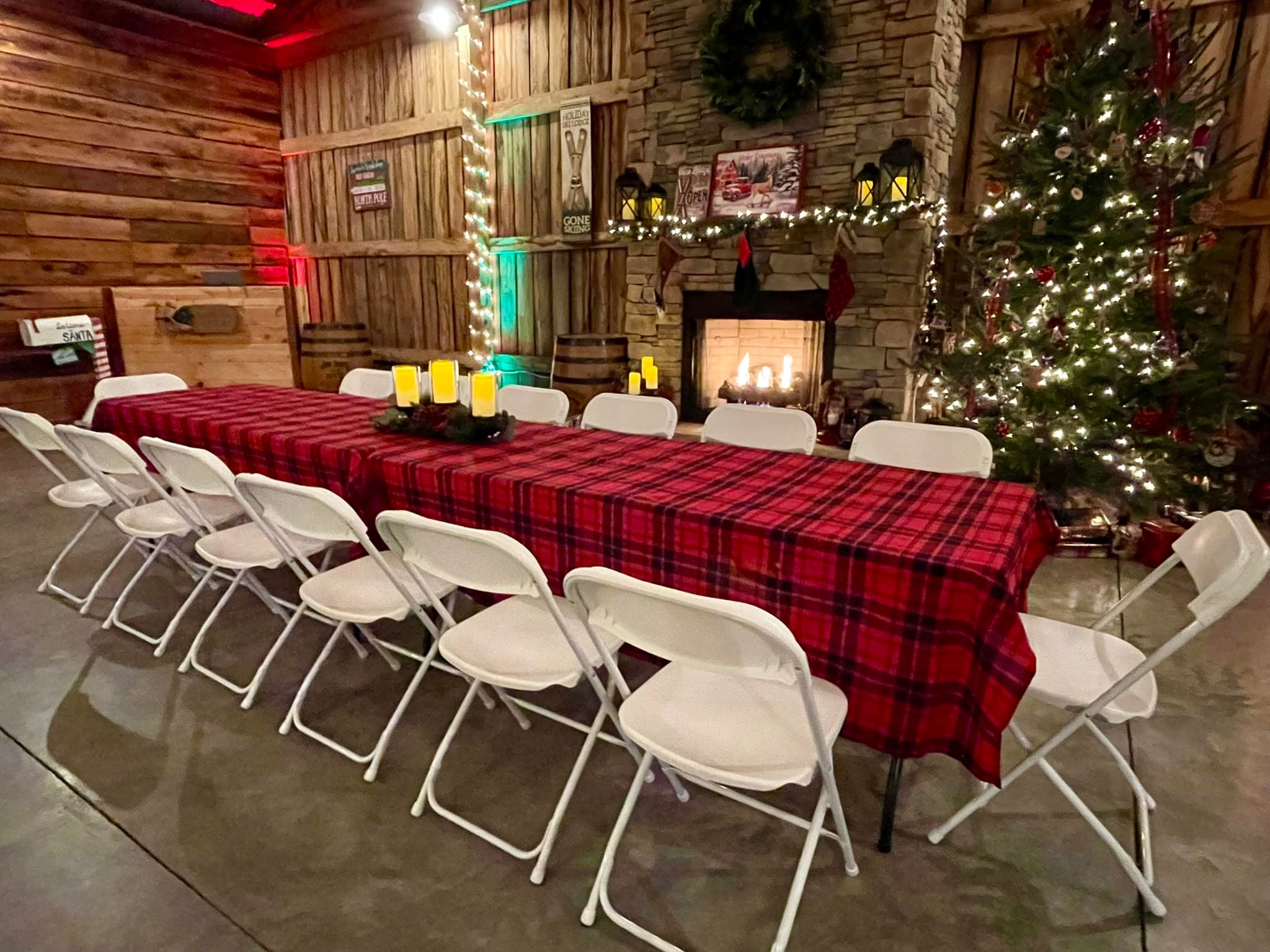 Reception hall decorated